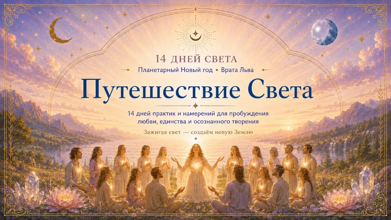 Предлагаем вам прожить период Планетарного Нового года и Врат Льва как время осознанного сотворения. Каждый день мы будем зажигать свечу и направлять свой свет на всеобщее благо целого.